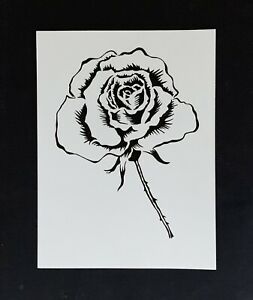 253x300 Original Pen And Ink Drawing, Rose Ebay - Rose Pen Drawing
