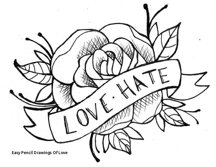 736x570 Easy Pencil Drawings Of Love Rose Flower Drawing Step Step - Rose Pencil Drawing Step By Step