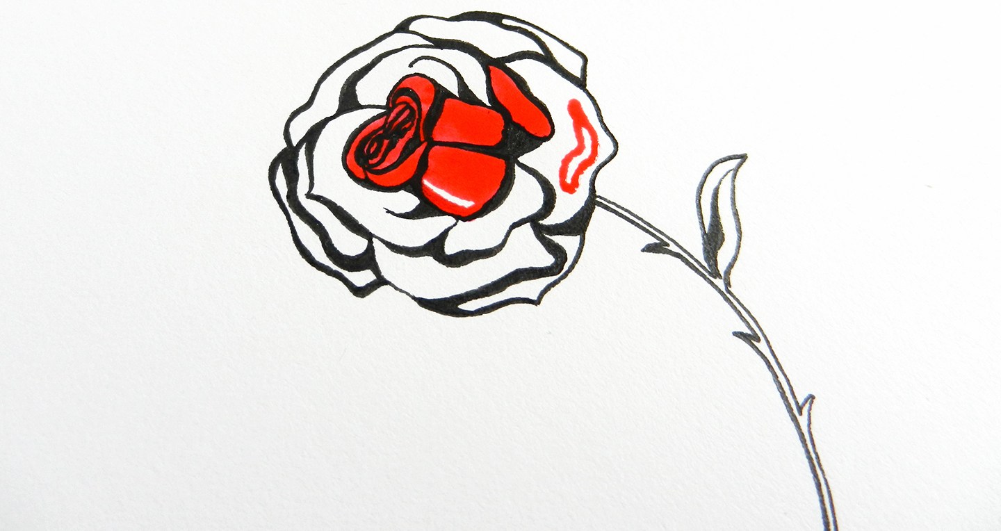 1440x764 how to draw roses the postman's knock - Rose Picture Drawing