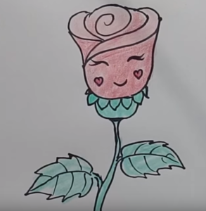 293x300 Rose Drawing Easy - Rose Picture Drawing