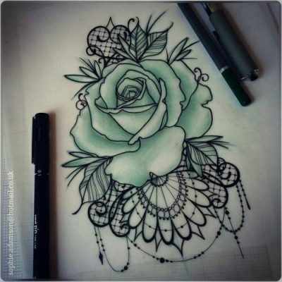 400x400 Rose Drawing Tumblr - Rose Picture Drawing