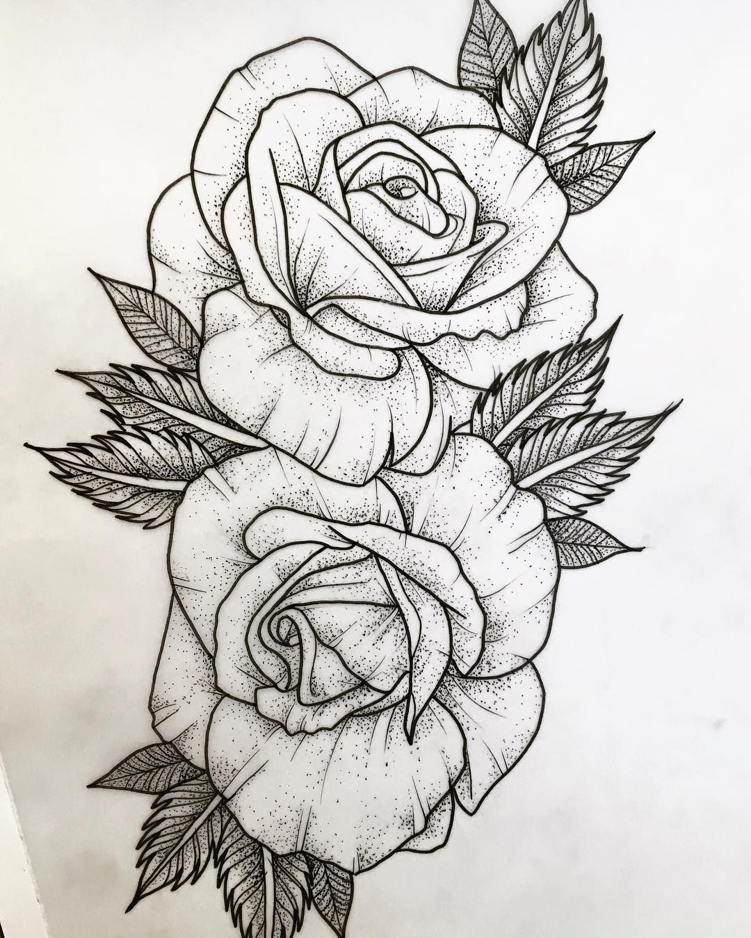 1080x1349 available - Rose Tattoo Drawing
