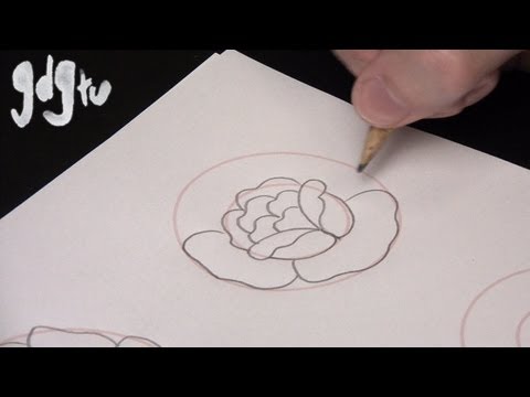 480x360 How To Draw Basic Traditional Rose Tattoo Designs - Rose Tattoo Drawing Designs