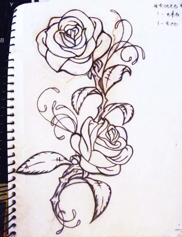 Rose Tattoo Drawing Designs At Paintingvalleycom Explore