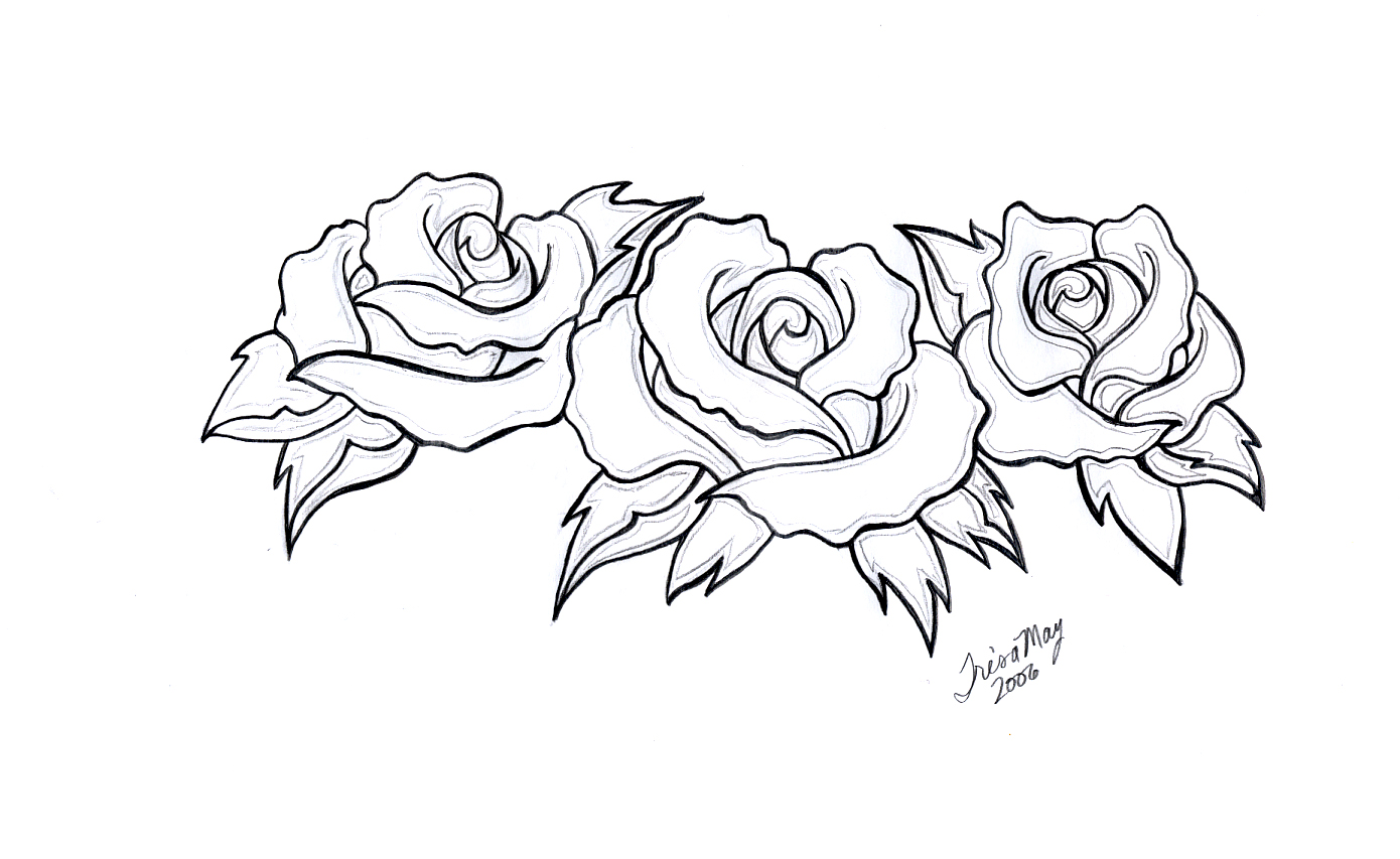 Рисунки для срисовки цветы розы
