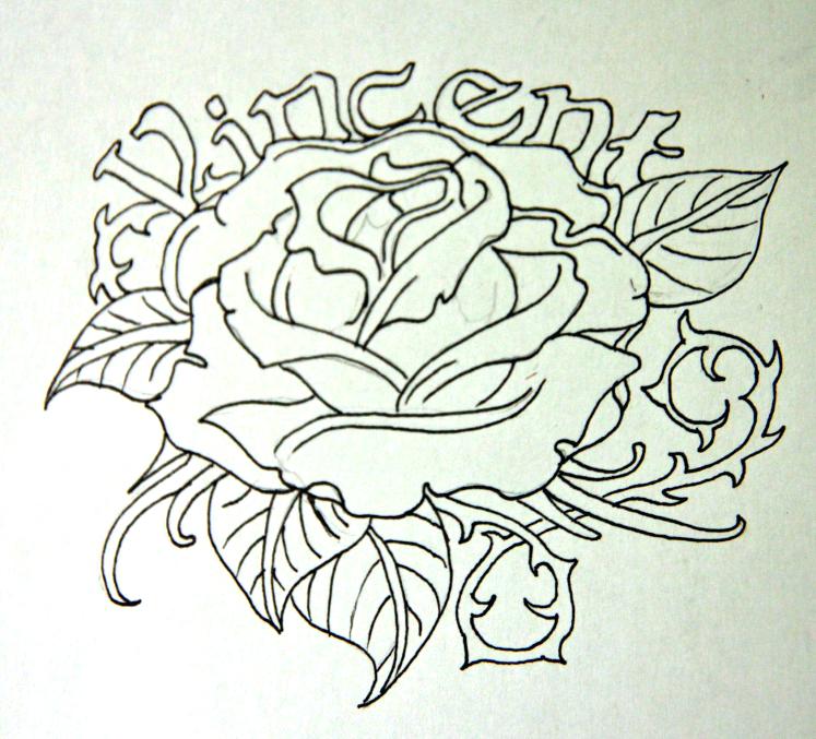747x677 Rose Tattoo Outline Tumblr - Rose Tattoo Drawing Tumblr