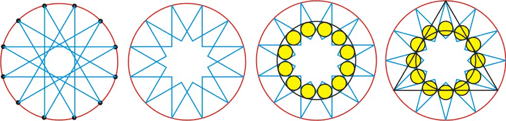 1041x250 geometry of the rose window of grace cathedral san francisco - Rose Window Drawing