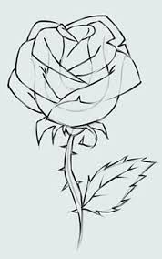 178x284 Image Result For Rose With Thorns Thigh Tattoos Drawings, Rose - Rose With Thorns Drawing