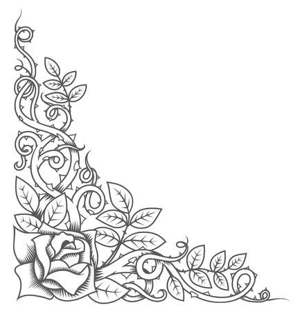 439x450 Thorns Clipart Rose Drawing - Rose With Thorns Drawing