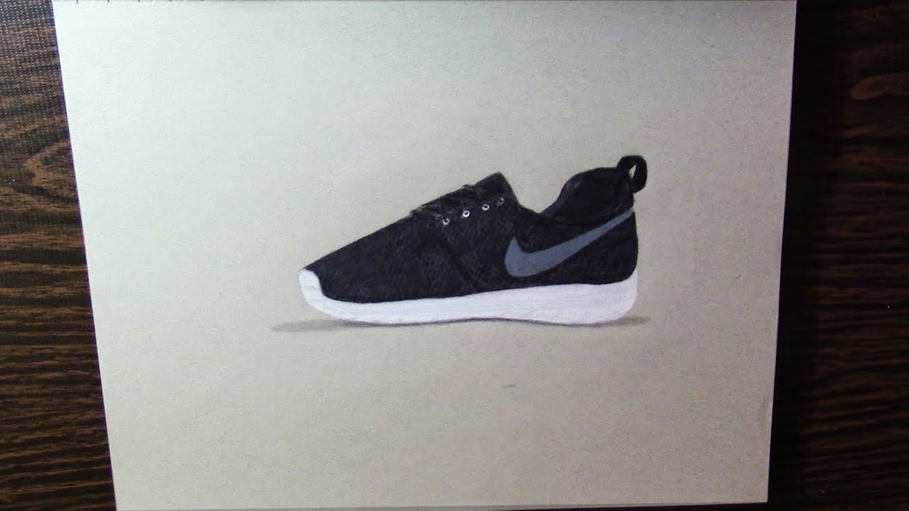 1280x720 How To Draw Nike Roshe Shoe - Roshe Drawing