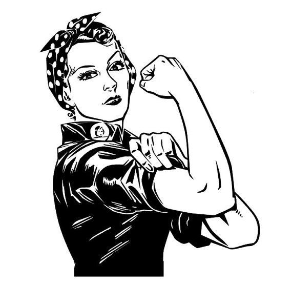 570x593 Image Result For Black And White Rosie The Riveter Graphic - Rosie The Riveter Drawing