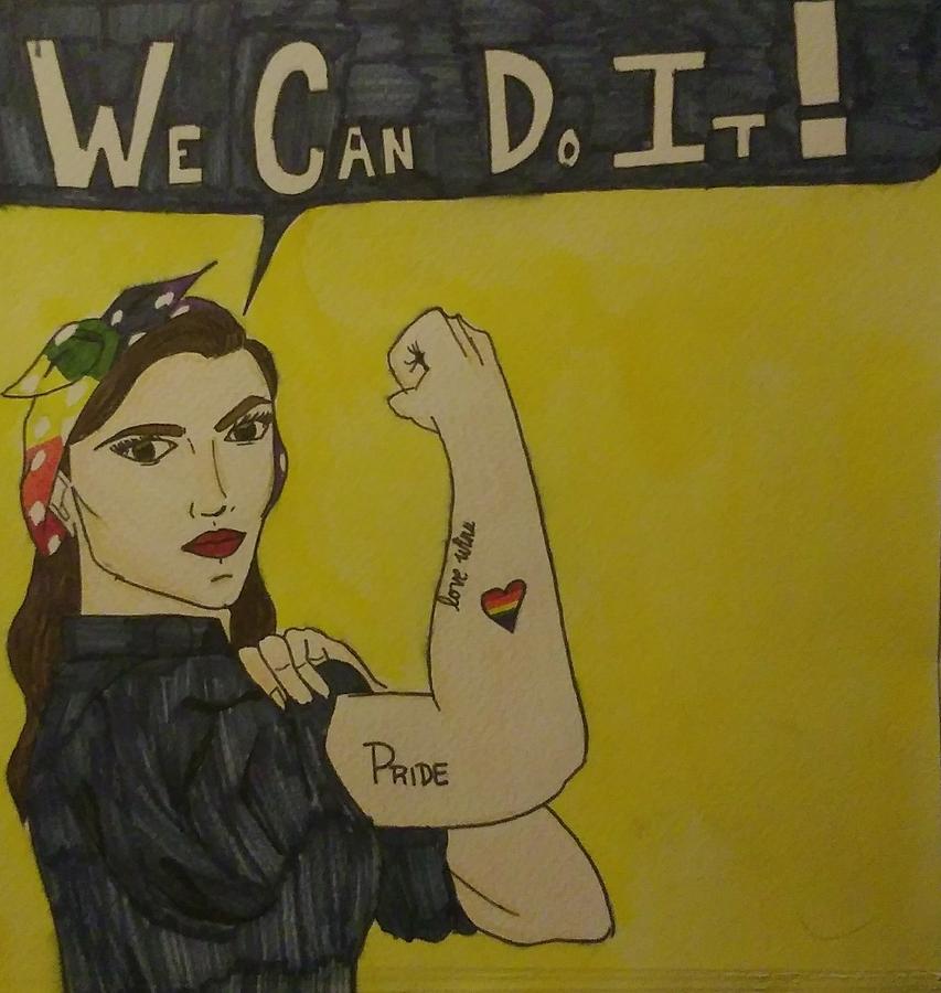 853x900 lgbt rosie the riveter drawing - Rosie The Riveter Drawing