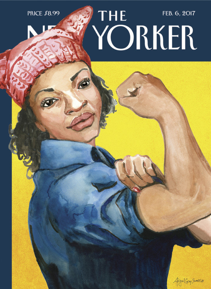 690x946 New Yorker Cover Reimagines 'rosie The Riveter' As A Woman - Rosie The Riveter Drawing