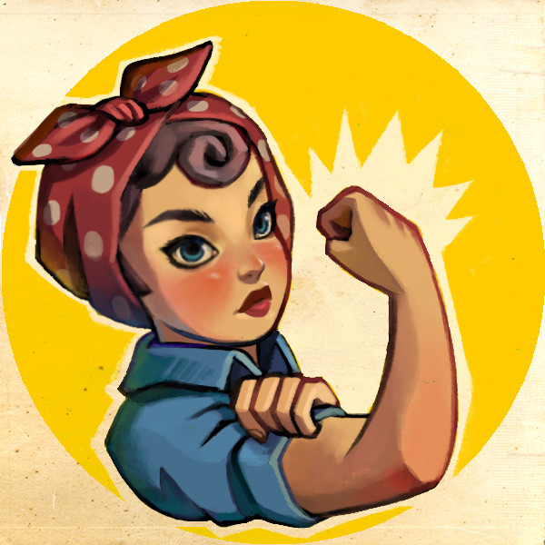 600x600 Oliver Chang - Rosie The Riveter Drawing