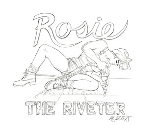 320x264 Rosie The Riveter Pinup Art Spiderwebart Gallery - Rosie The Riveter Drawing