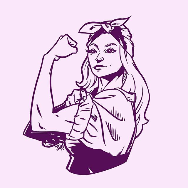 640x640 September - Rosie The Riveter Drawing
