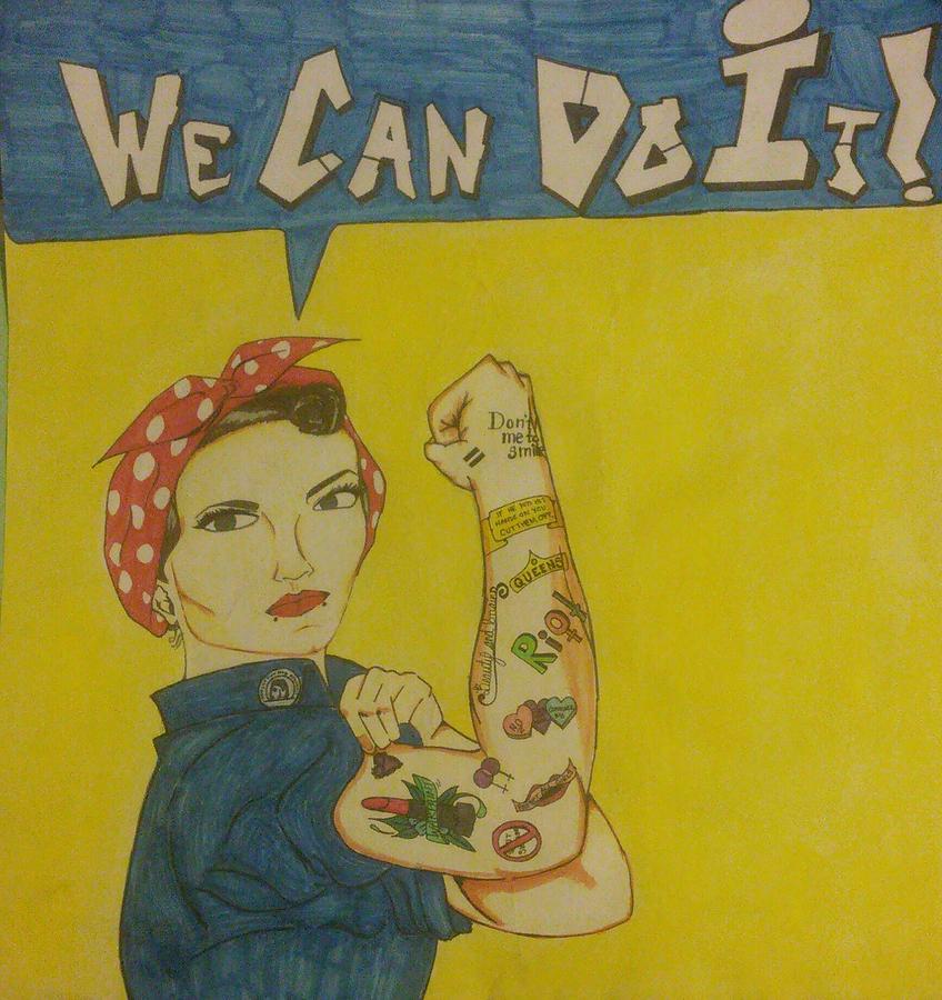 848x900 Feminist Rosie The Riveter Drawing - Rosie The Riveter Drawing