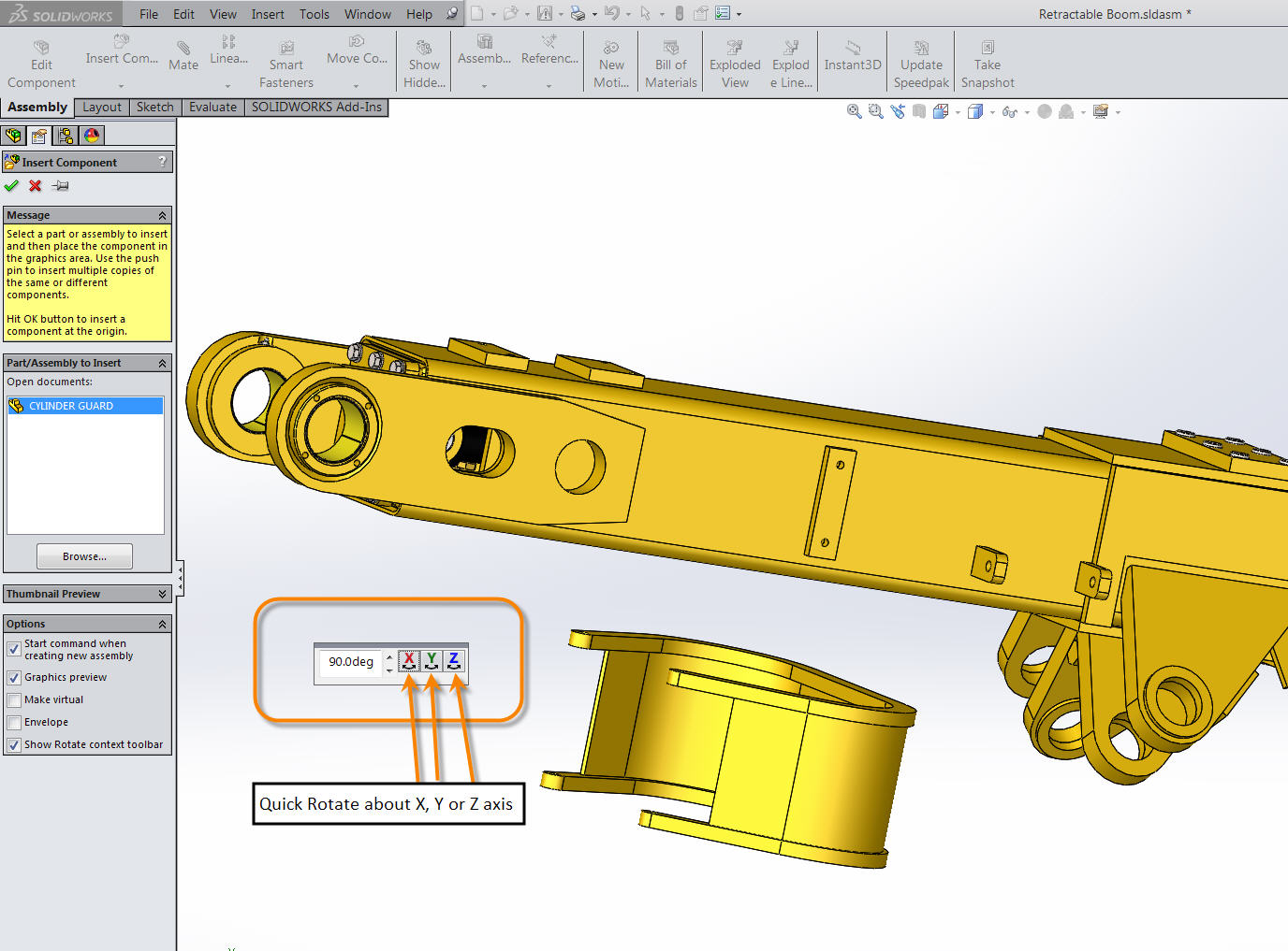 1376x1017 Rotating Inserted Components In Solidworks Assemblies - Rotate Drawing