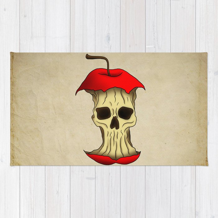 700x700 Rotten Apple Skull Rug - Rotten Apple Drawing