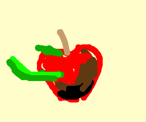 300x250 Rotten Apple Drawing - Rotten Apple Drawing