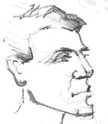 350x400 rough drawing of my brother - Rough Drawing