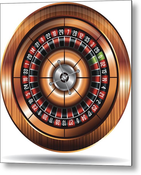 493x613 Roulette Wheel Metal Print - Roulette Wheel Drawing