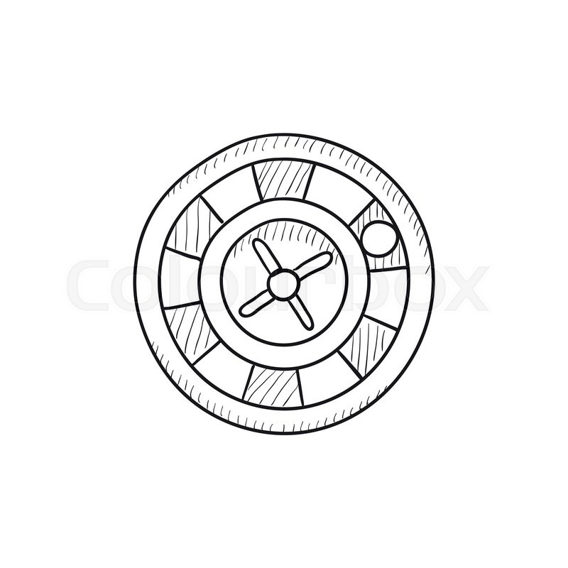 800x800 Roulette Wheel Vector Sketch Icon Stock Vector Colourbox - Roulette Wheel Drawing