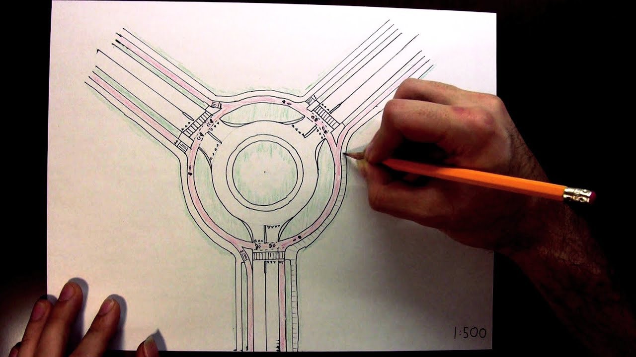 1280x720 how to draw a dutch roundabout - Roundabout Drawing