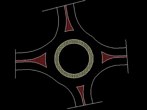 480x360 draw a roundabout in autocad - Roundabout Drawing