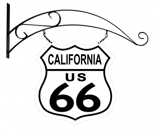 650x531 route california road sign double sided metal sign x - Route 66 Drawing