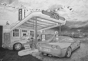 300x210 route drawings fine art america - Route 66 Drawing