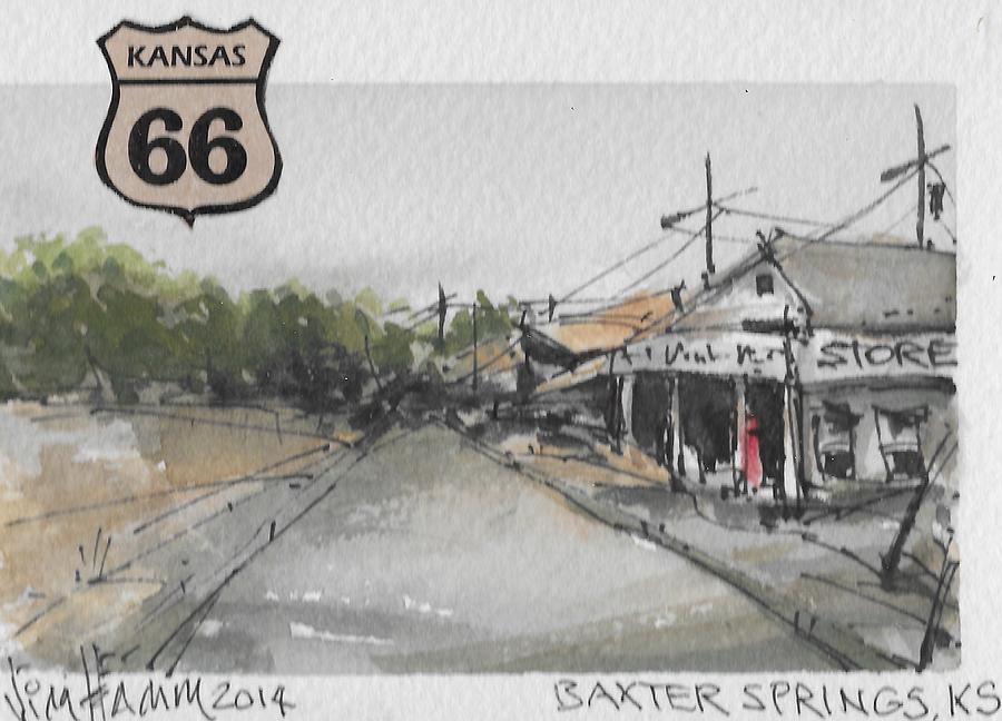 900x648 route ks drawing - Route 66 Drawing