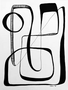227x299 sold original pen ink drawing modern route the collective - Route Drawing