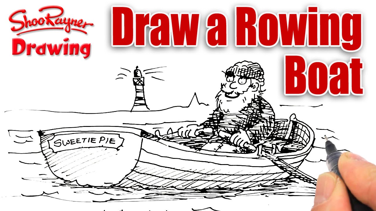 1280x720 how to draw a rowing boat easily - Row Boat Drawing