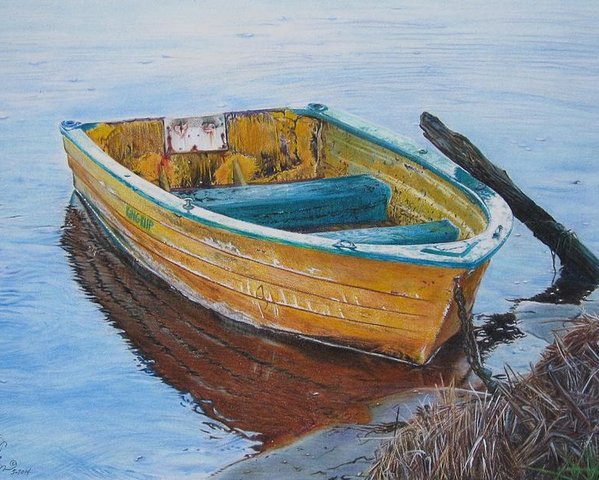 599x480 rowboat tranquility poster - Row Boat Drawing