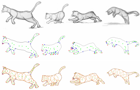478x307 top row an artistic way to draw animal forms, here of a playful - Row Drawing
