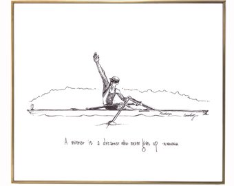 340x270 rowing art etsy - Rowing Drawing