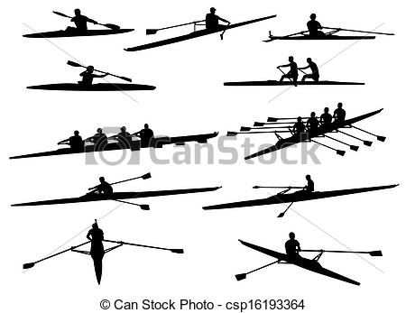 450x347 vector - Rowing Drawing