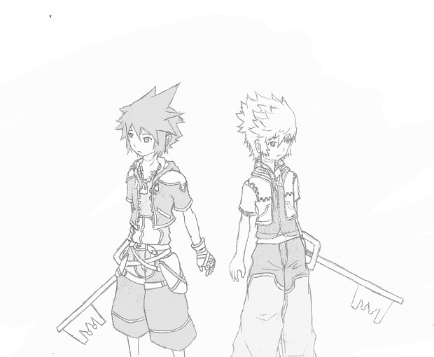 620x510 Sora And Roxas Drawing Image - Roxas Drawing