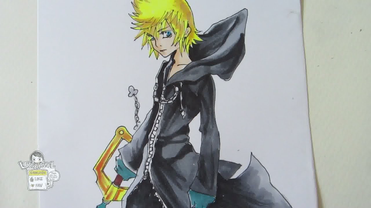 1280x720 How To Draw Roxas From Kingdom Hearts - Roxas Drawing
