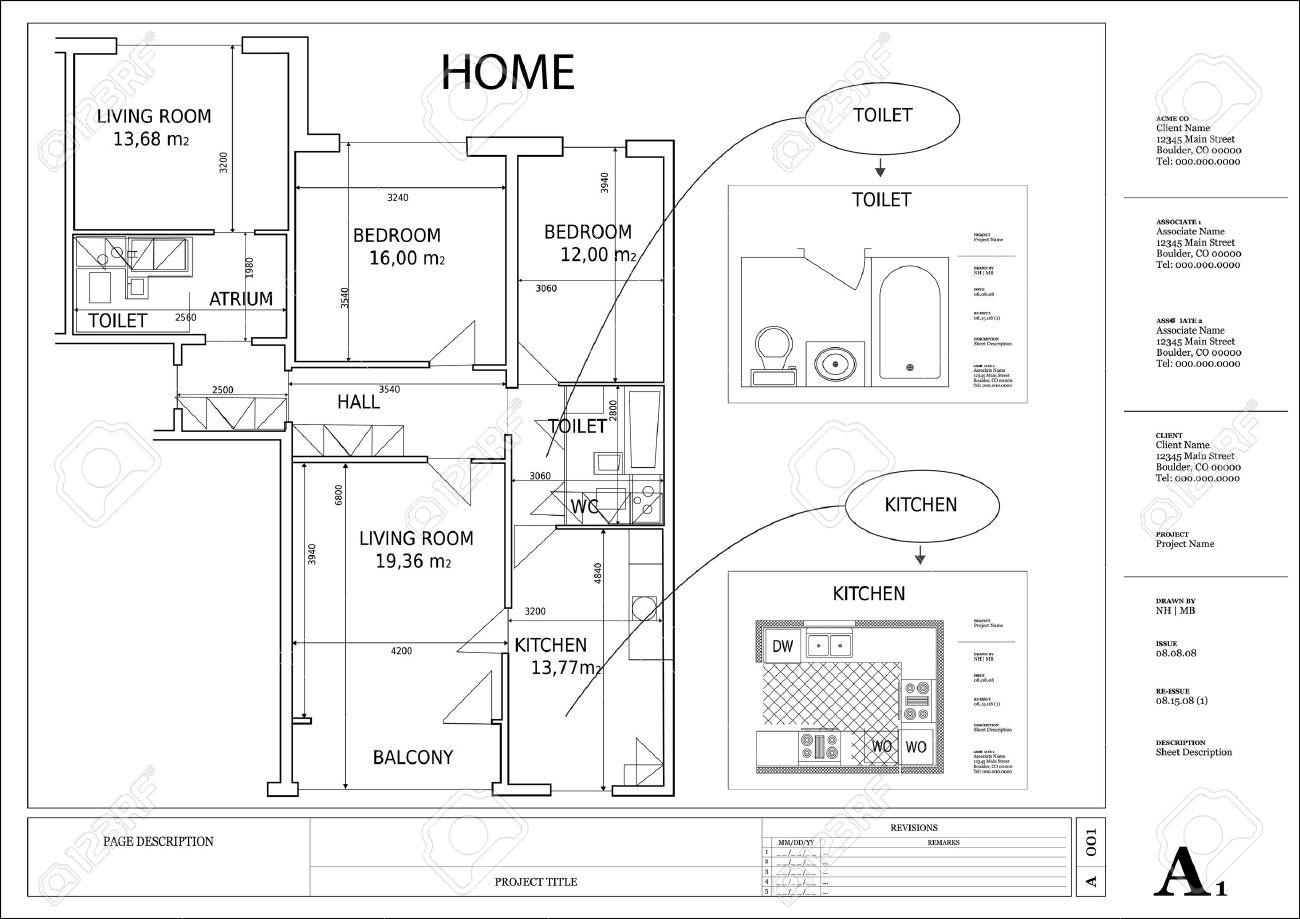 1300x919 Architectural Drawing House Plan Royalty Free Cliparts Vectors - Royalty Free Drawings