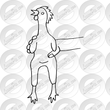 380x380 rubber chicken outline for classroom therapy use - Rubber Chicken Drawing