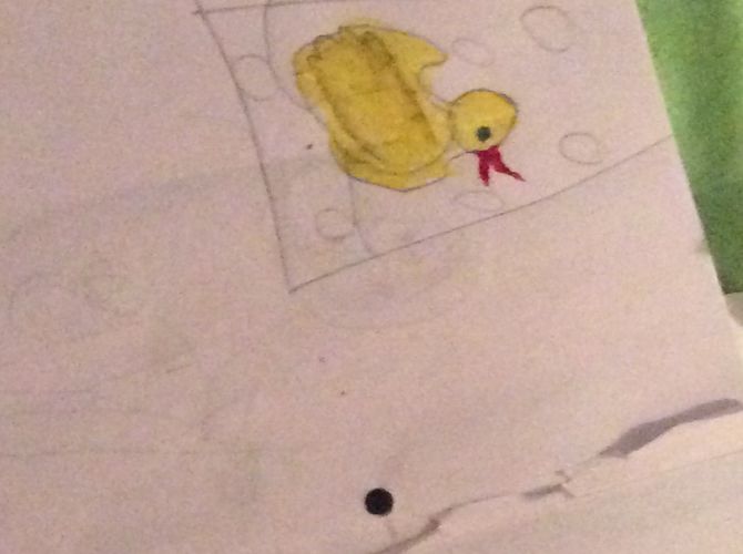 670x500 how to draw a rubber duck steps - Rubber Drawing