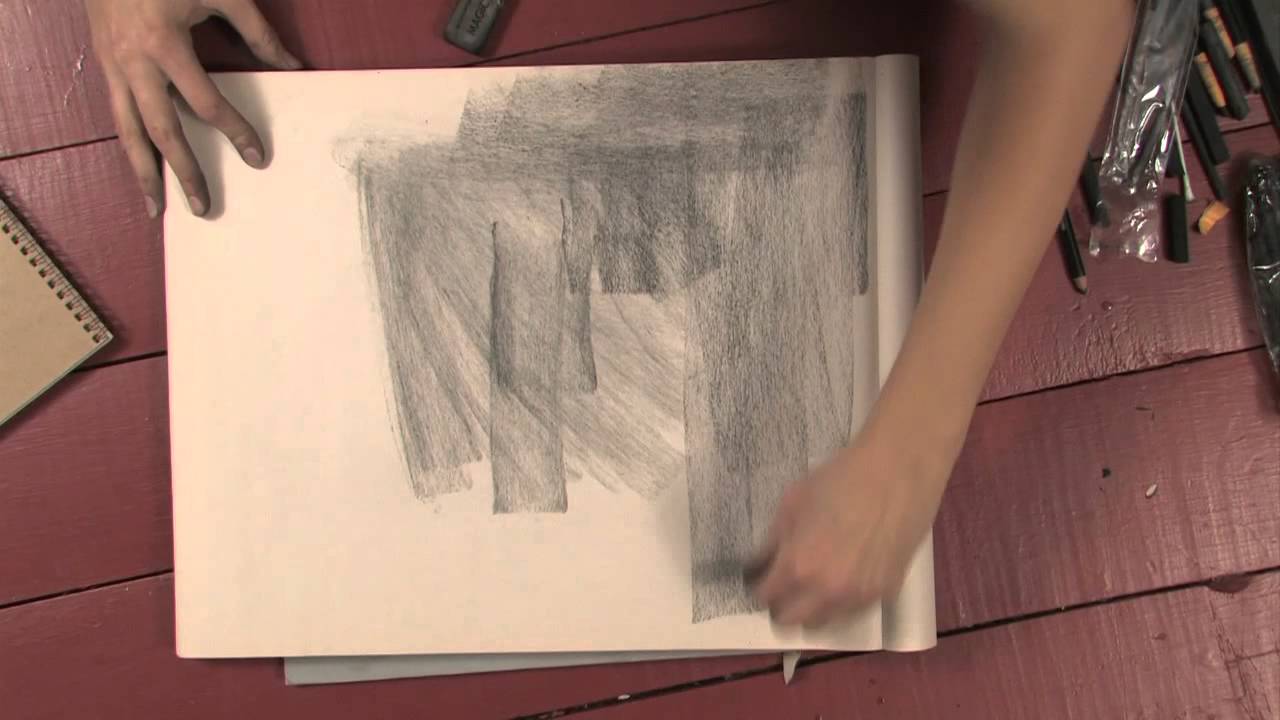 1280x720 Drawing With Charcoal - Rubber Drawing