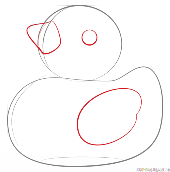 569x575 how to draw a rubber duck step - Rubber Duck Drawing
