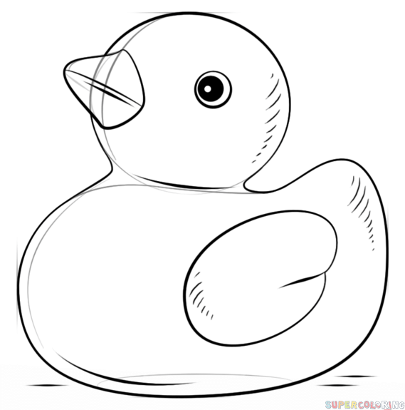 569x575 rubber duck drawing art drawing skill - Rubber Duck Drawing