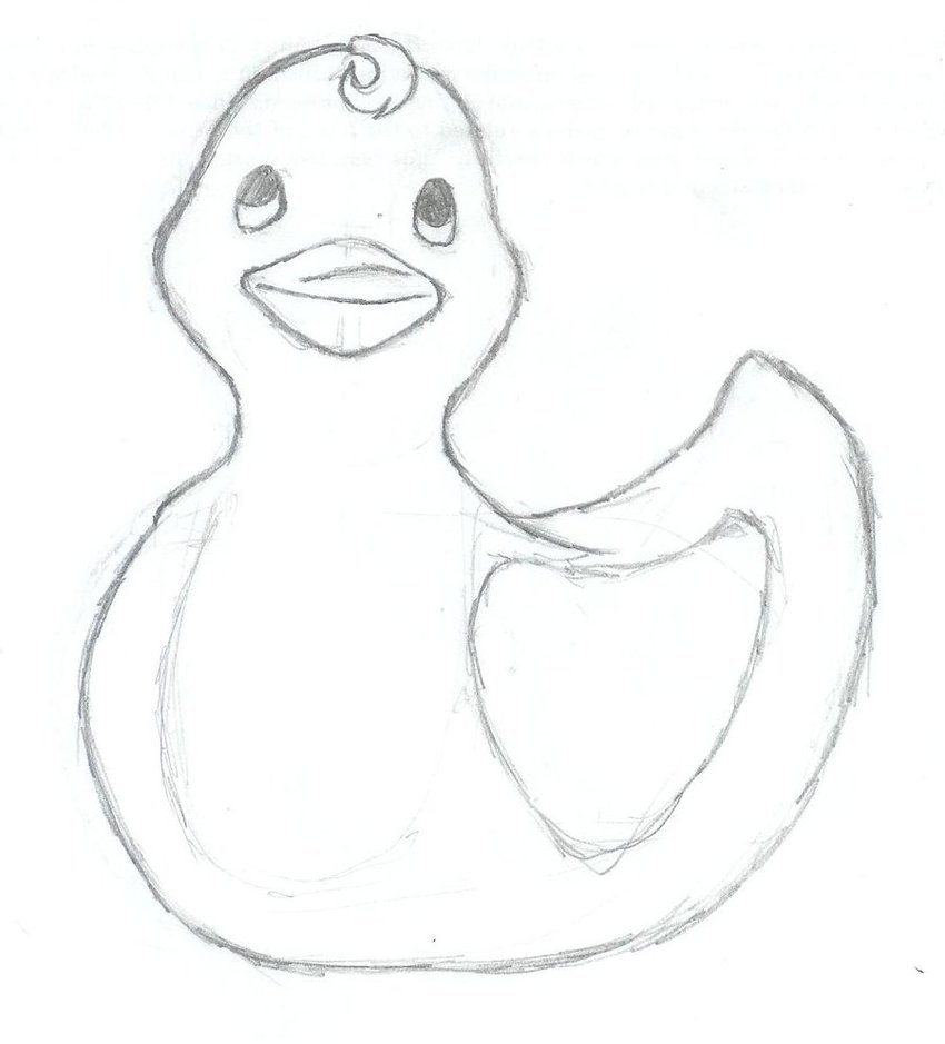 Rubber Duck Drawing at PaintingValley.com | Explore collection of ...