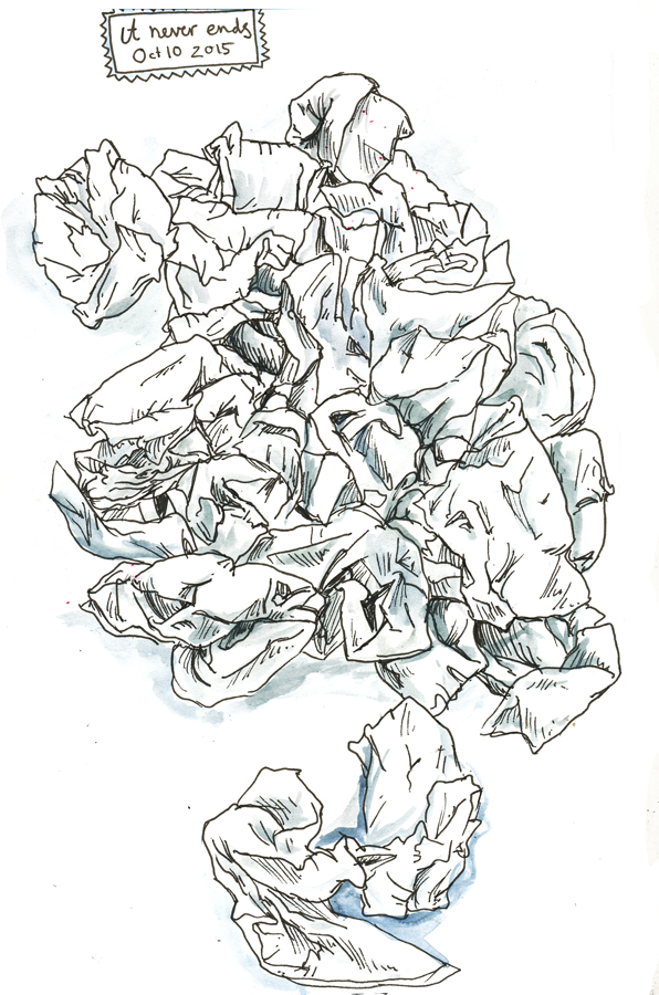 596x900 one woman's trash october - Rubbish Drawing