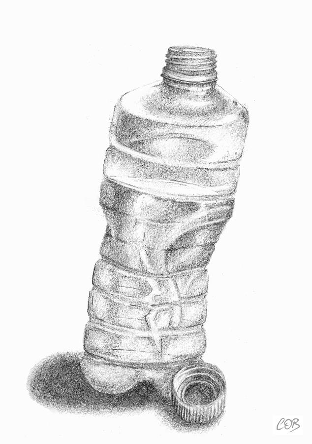 634x900 bottle sketch drawing - Rubbish Drawing