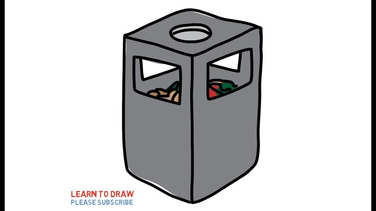 1280x720 easy step for kids how to draw a trash can - Rubbish Drawing
